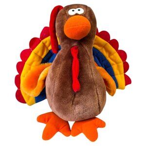 Vintage Fundamental Too 10” Thanksgiving Turkey Plush Squeaks 1987‎ Squeezem
